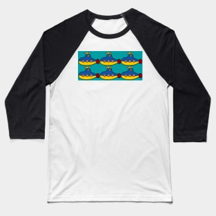 Cartoon submarine pattern Baseball T-Shirt